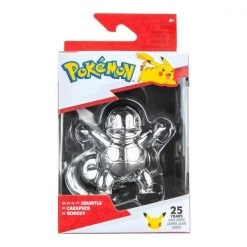 Pokemon 25th Celebration: 3" Silver Squirtle Figurine