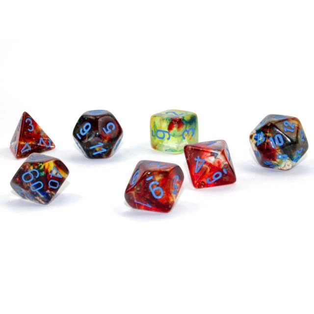 Chessex Tabletop Nebula Primary/Blue 7-Die Set 4 Chessex Tabletop Nebula Primary/Blue 7-Die Set