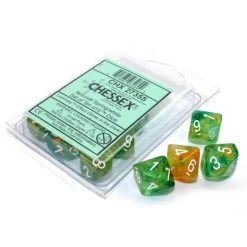 Chessex Nebula Spring/White Luminary Set Of Ten D10s Dice