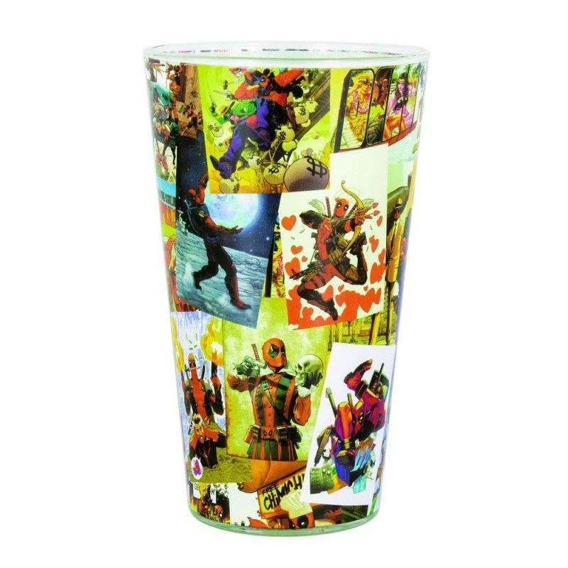Marvel Deadpool Tumbler Glass PALADONE 3 Marvel Deadpool Tumbler Glass PALADONE