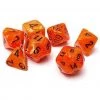 Chessex Vortex Orange/Black Polyhedral 7 Die Set