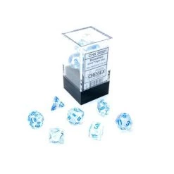 Chessex Mini-Poly 7 Borealis Ice/Blue 8 Chessex Mini-Poly 7 Borealis Ice/Blue