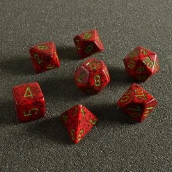 Chessex Dice Speckled Poly 7 Set Strawberry