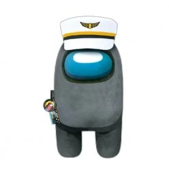 Among Us Black Crewmate W/ Captain Hat 12" Plush 5 Among Us Black Crewmate W/ Captain Hat 12