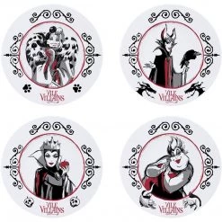 Film & TV Disney Villains Set Of 4 Plates