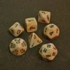 Dice Chessex Marble Poly 7-Die Set - Ivory/Black 2 Dice Chessex Marble Poly 7-Die Set - Ivory/Black