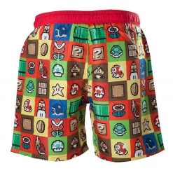 Super Mario Icons Swimshorts 9 Super Mario Icons Swimshorts