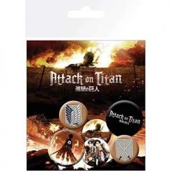 Anime & Manga Gifts Attack On Titan Characters Badge Pack