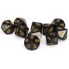 Chessex Opaque Black/Gold Set Of 10