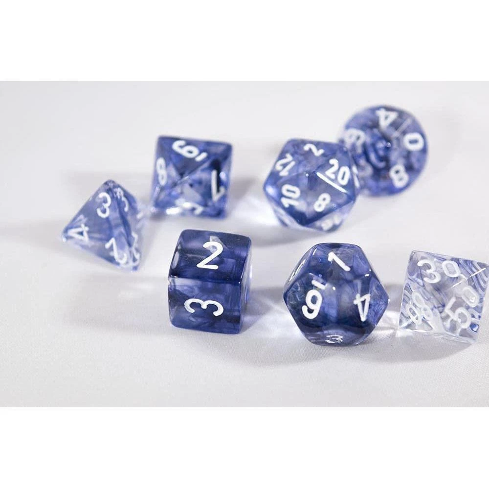 Chessex Nebula Black/White Polyhedral 7 Die Set Tabletop 6 Chessex Nebula Black/White Polyhedral 7 Die Set Tabletop
