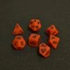 Chessex: Opaque Poly 7 Set - Orange/Black 2 Chessex: Opaque Poly 7 Set - Orange/Black
