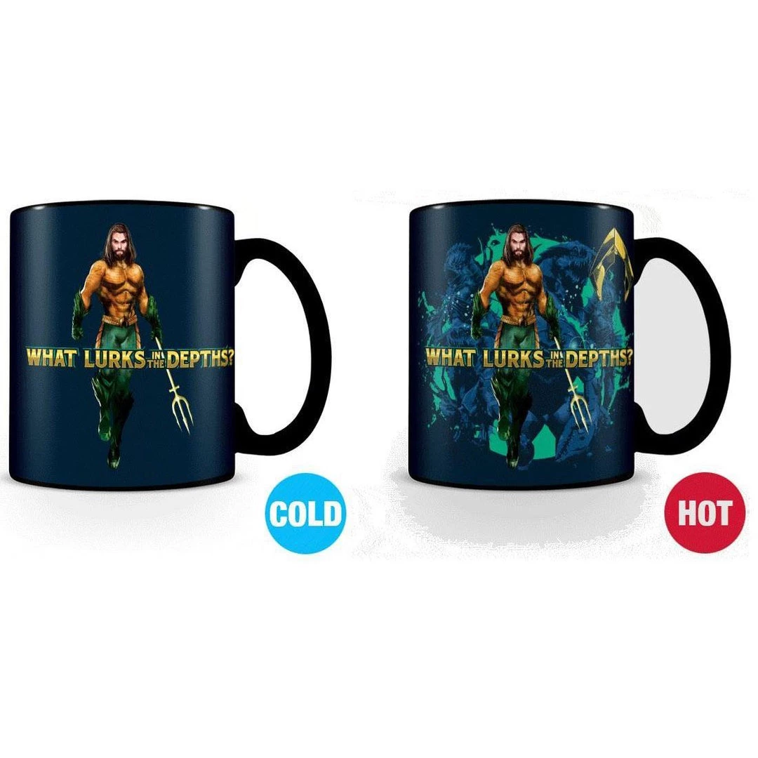 Film & TV Aquaman 'What Lurks In The Depths' Heat Change Mug 4 Film & TV Aquaman 'What Lurks In The Depths' Heat Change Mug