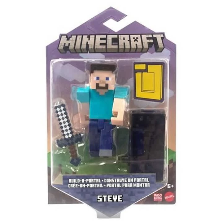 Minecraft Gaming Steve With Build-A-Portal Figurine 6 Minecraft Gaming Steve With Build-A-Portal Figurine