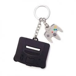 Nintendo N64 & Controller Rubber Keychain Gaming