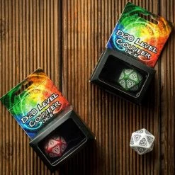 Q-Workshop D20 Level Counter Red & White Dice Tabletop