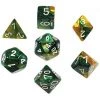 Chessex Gemini Poly 7 Set Gold-Green/ 2 Chessex Gemini Poly 7 Set Gold-Green/
