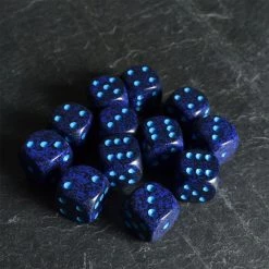 Chessex Cobalt Speckled D6 Set Tabletop