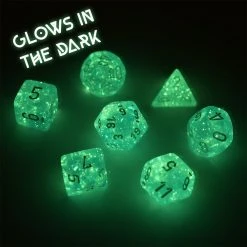 Chessex Borealis Sky Blue/White Polyhedral 7 Die Set Dice