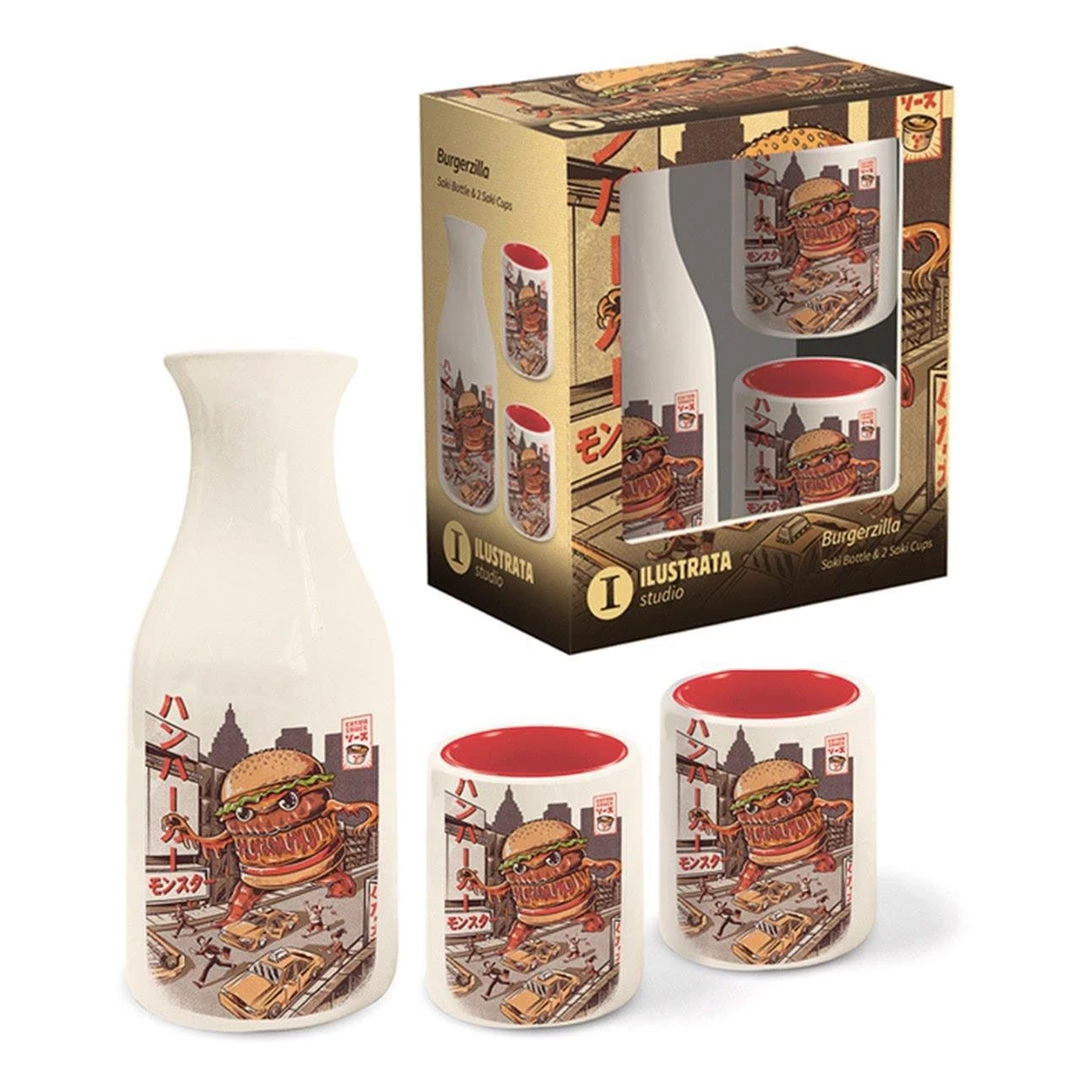 Ilustrata Studio Burgerzilla Sake Set 3 Ilustrata Studio Burgerzilla Sake Set