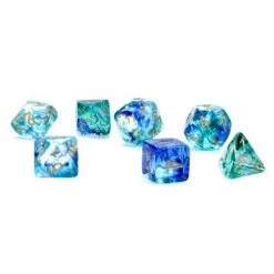 Chessex Nebula Oceanic/Gold Luminary 7-Die Set Tabletop 8 Chessex Nebula Oceanic/Gold Luminary 7-Die Set Tabletop