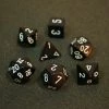 Tabletop Chessex Opaque Poly 7-Die Set - Black/White 2 Tabletop Chessex Opaque Poly 7-Die Set - Black/White