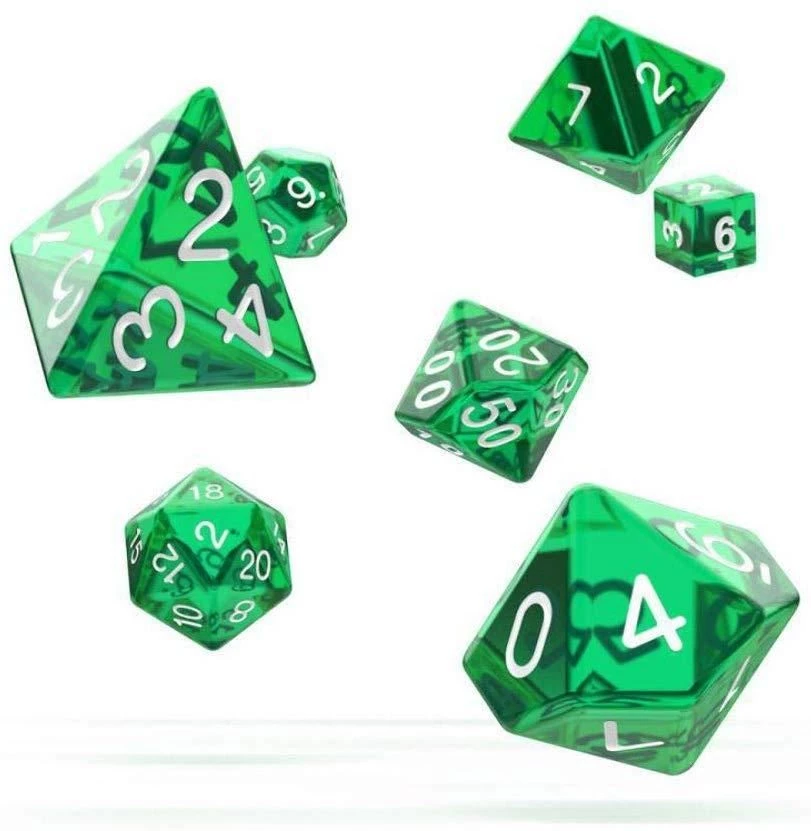 Oakie Doakie Dice Oakie Doakie - Translucent Green RPG Dice Set 4 Oakie Doakie Dice Oakie Doakie - Translucent Green RPG Dice Set