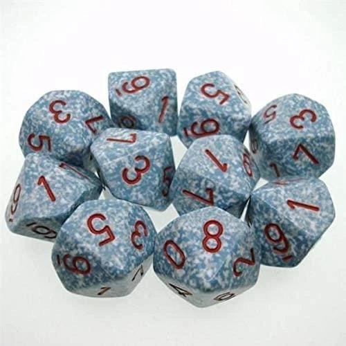 Chessex Speckled Air Set Of D10 Dice 4 Chessex Speckled Air Set Of D10 Dice