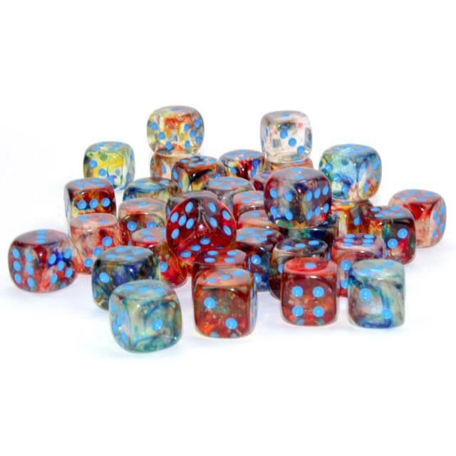 Chessex Tabletop Nebula Primary/Blue 12mm D6 Dice Block (36 Dice) 6 Chessex Tabletop Nebula Primary/Blue 12mm D6 Dice Block (36 Dice)