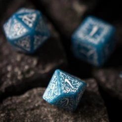 Q-Workshop Tabletop Elvish Glacier/White Dice Set
