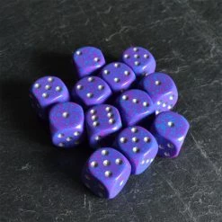 Chessex Tabletop Silver Tetra Speckled D6 Set