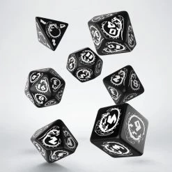 Q-Workshop Dragons Black/White Dice Set