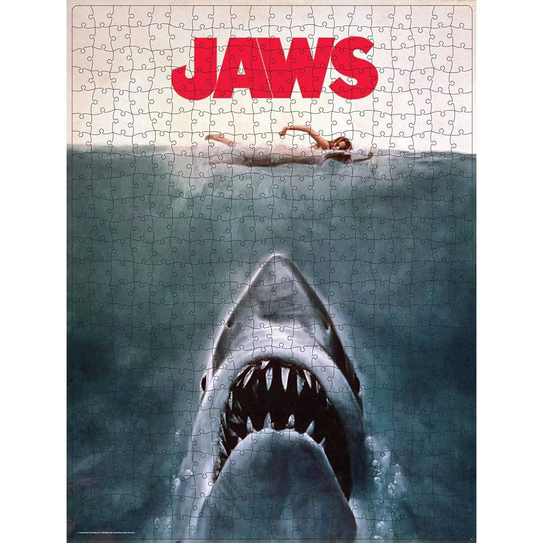 Tabletop Jaws Movie 500pc VHS Blockbuster Puzzle 5 Tabletop Jaws Movie 500pc VHS Blockbuster Puzzle
