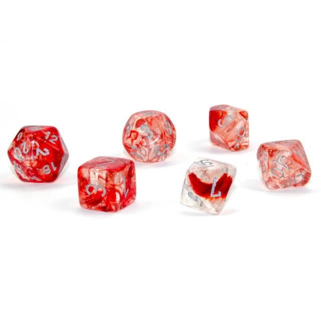 Chessex Nebula Red/Silver Luminary 7-Die Set Tabletop 5 Chessex Nebula Red/Silver Luminary 7-Die Set Tabletop