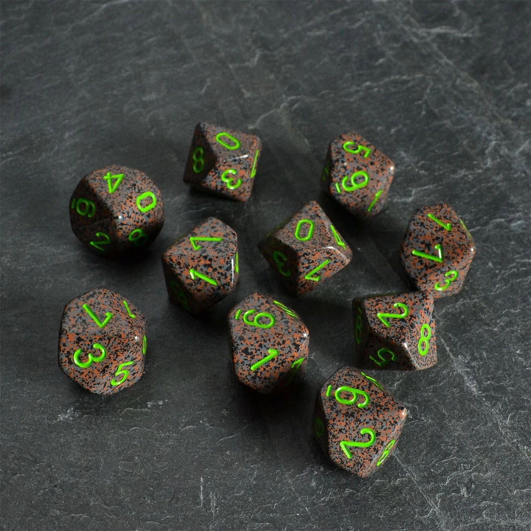 Chessex Speckled D10 Set Earth Tabletop 3 Chessex Speckled D10 Set Earth Tabletop