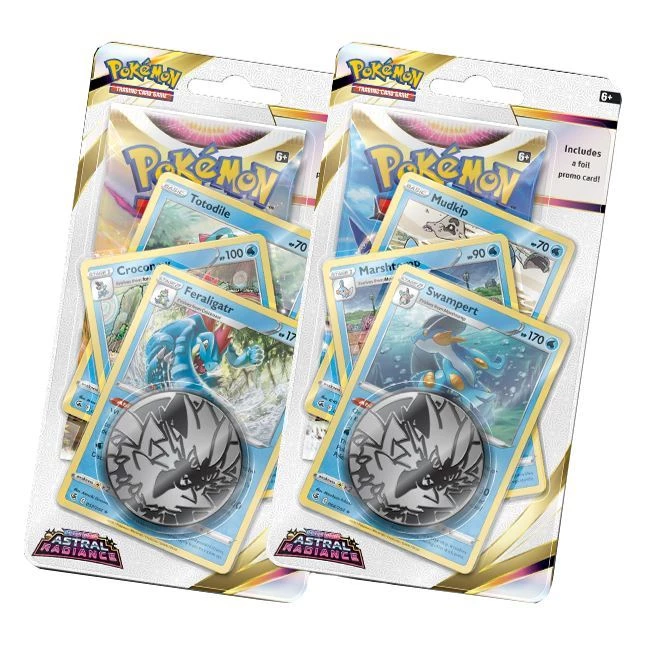 Pokemon TCG: Astral Radiance Premium Checklane Blister - Feraligator & Swampert 4 Pokemon TCG: Astral Radiance Premium Checklane Blister - Feraligator & Swampert