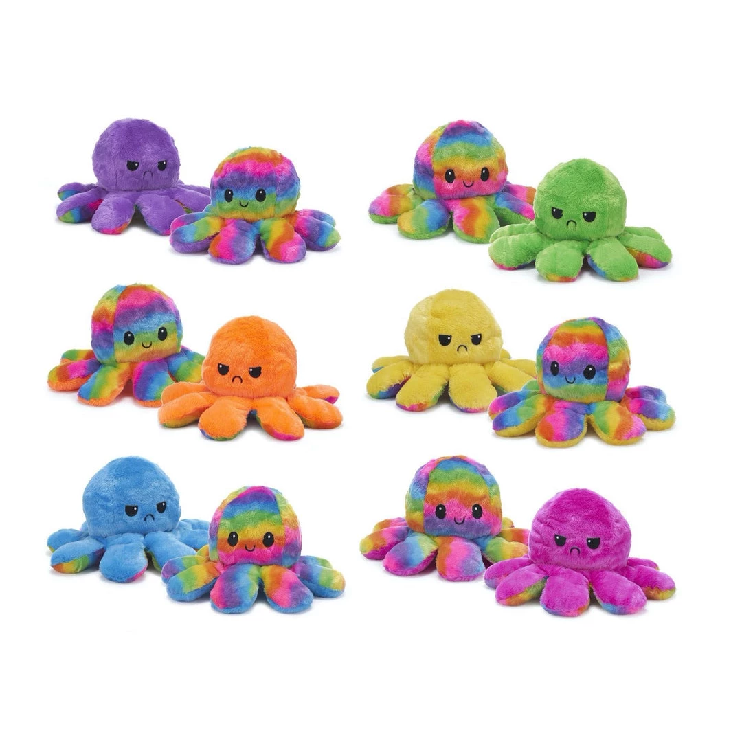 Reversible Octopus Rainbow Octopus Reversible Plush Toys & Figures 4 Reversible Octopus Rainbow Octopus Reversible Plush Toys & Figures