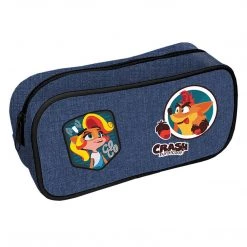 Crash Bandicoot Denim Pencil Case
