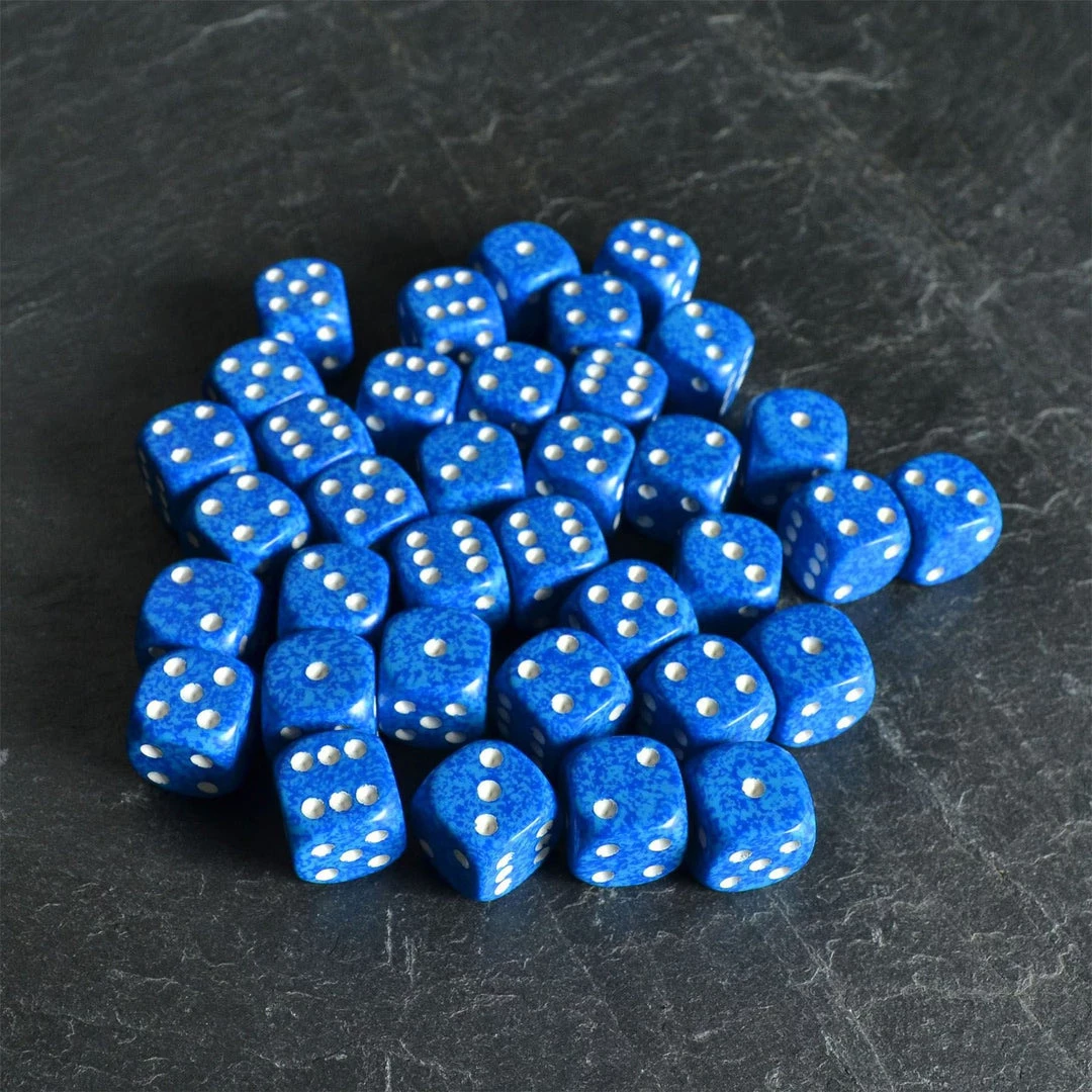 Chessex Tabletop Speckled D6 Set Of 36 Water 3 Chessex Tabletop Speckled D6 Set Of 36 Water