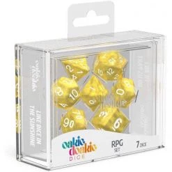 Oakie Doakie Dice Tabletop Oakie Doakie - Marble Yellow RPG Dice Set