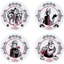 Film & TV Disney Villains Set Of 4 Plates