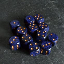 Chessex Golden Cobalt Speckled D6 Set