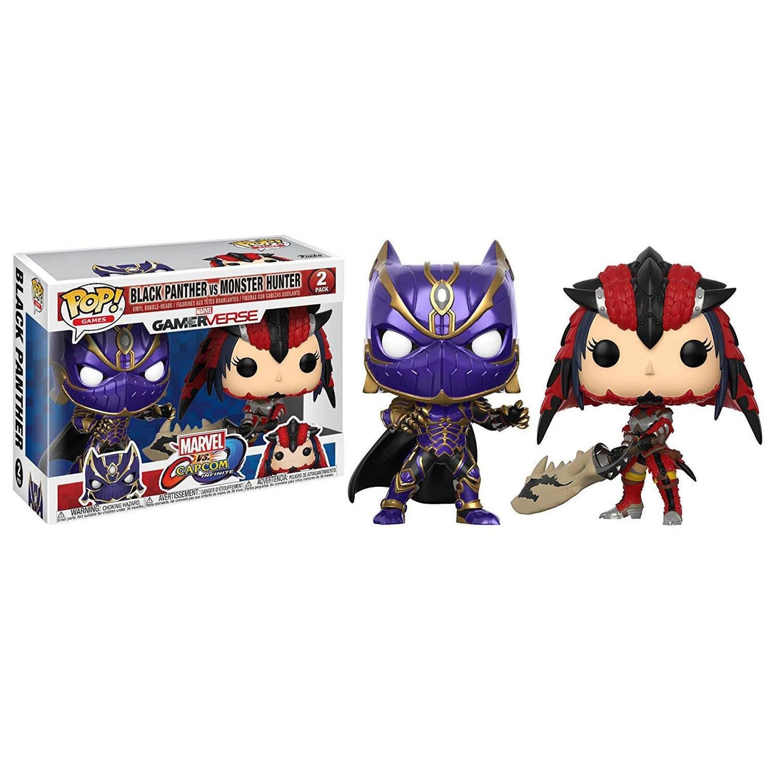 Gaming POP! Games: Marvel Vs Capcom - Black Panther & Monster Hunter 2-Pack 3 Gaming POP! Games: Marvel Vs Capcom - Black Panther & Monster Hunter 2-Pack