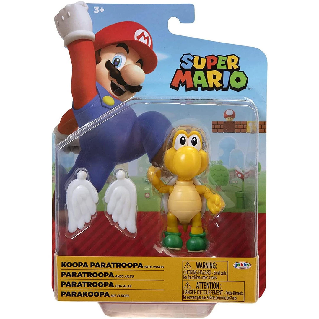 Gaming Super Mario 4" Figurine - Koopa Paratroopa 4" Fig 4 Gaming Super Mario 4" Figurine - Koopa Paratroopa 4" Fig