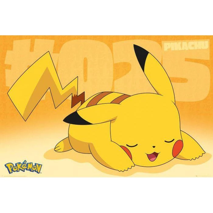 POKEMON Pikachu Asleep Poster 26 3 POKEMON Pikachu Asleep Poster 26