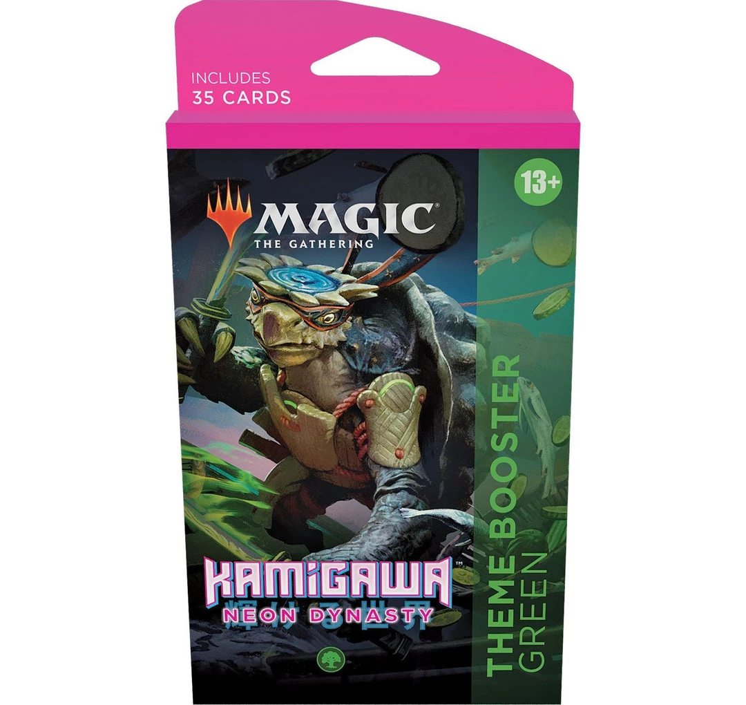 Magic: The Gathering MTG: Kamigawa Neon Dynasty Theme Booster - Green Tabletop 4 Magic: The Gathering MTG: Kamigawa Neon Dynasty Theme Booster - Green Tabletop