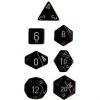 Chessex Opaque Poly 7 Set Black/Gold Tabletop 1 Chessex Opaque Poly 7 Set Black/Gold Tabletop