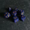Chessex Speckled Poly 7 Set Golden Cobalt Tabletop 2 Chessex Speckled Poly 7 Set Golden Cobalt Tabletop