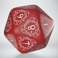 Q-Workshop D20 Level Counter Red & White Dice Tabletop