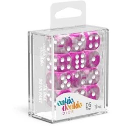 Oakie Doakie Dice Tabletop Oakie Doakie 16mm D6 Set Of 12 - Gemdice, Magnolia