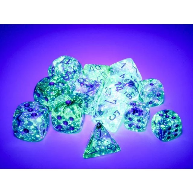 Chessex Nebula Oceanic/Gold Luminary 7-Die Set Tabletop 4 Chessex Nebula Oceanic/Gold Luminary 7-Die Set Tabletop
